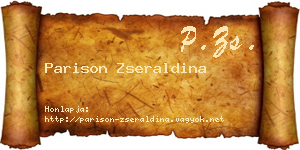 Parison Zseraldina névjegykártya